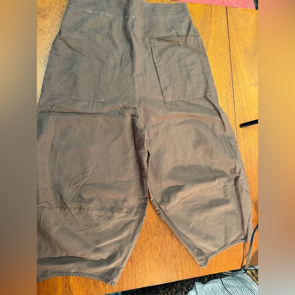 Aeneontrue Women's Chinos linen Brown Pants